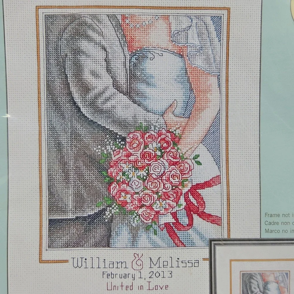 Dimensions Cross Stitch Kits Flowery Verse 3122 Two Hearts Embrace Wedding 73806
